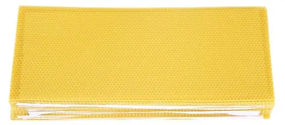 30 Bienenwachs-Wabenplatten für Imker, 7,68x16,34 Zoll, Gelb