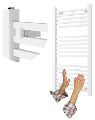 Obrázek produktu pro Granitan - Koupelnový radiátor - Žebříkový radiátor 100x45 cm - Radiátor bílý - 420 W - BERGEN