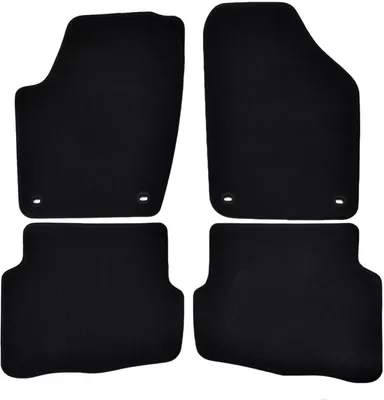 Obrázek produktu pro J&J Automotive | PREMIUM BLACK velurové autokoberce pro VW Polo 9N 2002-2008 4ks