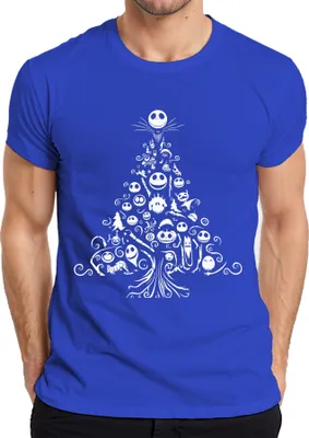 Produktbild von Nightmare before Christmas Weihnachtsbaum - Weihnachten Weihnachtsgeschenk Herren T-Shirt, Blau, 3XL