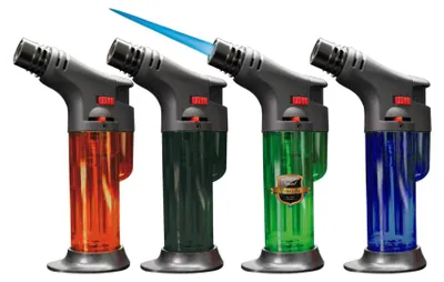 Produktbild von 2 Stück TQ Turbo Brenner X2 Sturm Feuerzeug mit Standfuß