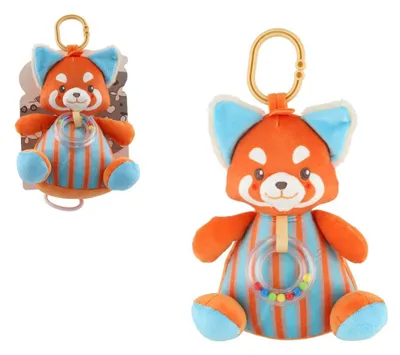 Produktbild von Plüschfuchs, 22 cm, Aufhänger für Kinderbett/Kinderwagen, Aufziehspielzeug auf einer Karte im Beutel, ab 0+