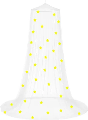Produktbild von Sterne Klamboe – Magische Atmosphäre für das Kinderzimmer – Markenname – Gelb, Polyester, 1 Stück – Schützt vor Insekten