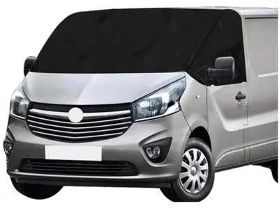 Image de Housse de protection pour pare-brise de camionnette, ensemble en Oxford 600D, compatible avec les modèles Vivaro et Trafic de 2001 à 2014