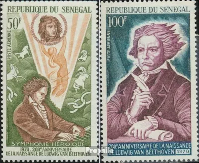 Produktbild von Briefmarken Senegal 1970 Mi 434-435 (kompl.Ausg.) postfrisch Ludwig van Beethoven