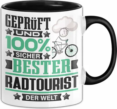 Produktbild von Radtourist Geschenk Lustiger Spruch für Radtourist Geschenkidee Bester Radtourist Der Welt (Schwarz)