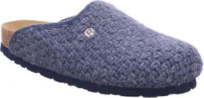 Produktbild von Rohde Damen Pantoffel Hausschuh Strickobermaterial Alba 6076, Größe:37 EU, Farbe:Blau