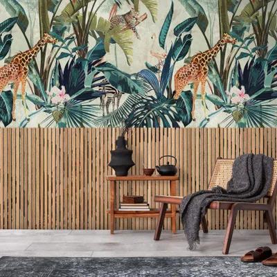 Produktbild von A.S. Creation Livingwalls Fototapete The Wall III 398531 Eine Rolle Ein Motiv 159 x 280 cm Beige Braun Blau