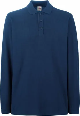 Produktbild von Fruit of the Loom - Premium Long Sleeve Polo - Navy - S