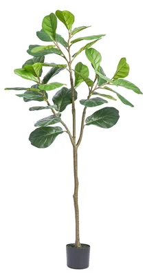 Obrázok produktu pre VEVOR Violin Fig Artificial 78x78x155,6cm umelá rastlina PE umelé rastliny falošné plastové rastliny v kvetináči umelý kvet bez zápachu vodotesný pre dekoráciu spálne štúdia obývacej izby