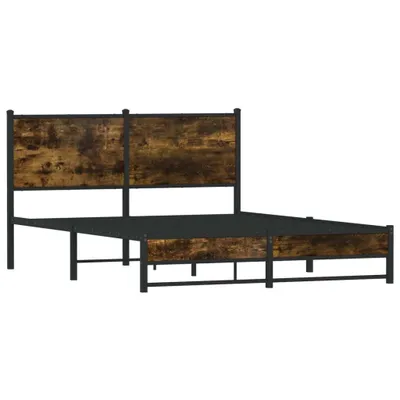 Obrázek produktu pro Kovový rám postele bez matrace kouřový dub 150 x 200 cm