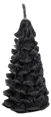 Image de Bougie Kolony, décor de Noël, style rustique, noire