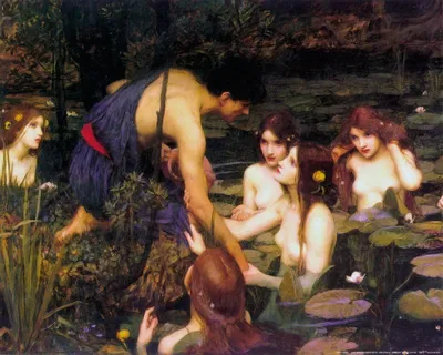 Obrázek produktu pro John William Waterhouse Art Print Picture - Hylas And The Nymphs, 1896 (40 x 50 cm)