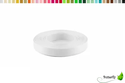 Produktbild von Satinband 12mm x 32m Rolle, Farbe:002 weiß