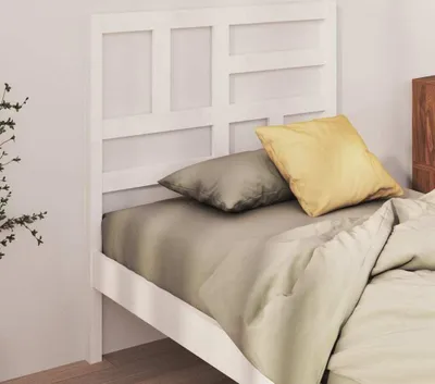Produktbild von The Living Store Bett-Kopfteil Weiß 81x4x104 cm Massivholz Kiefer