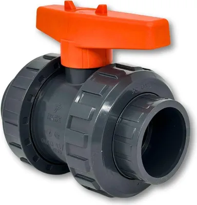 Produktbild von Praher 2-Wege Kugelhahn Typ S6 Ø 50mm PVC Klebeanschluss