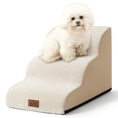 Productafbeelding van Hondentrap - Kattentrap - 40 x 57 x 40 cm - Beige - 3 treden
