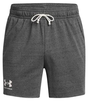 Productafbeelding van Under Armour Heren Rival Terry 6in Short, warme en zachte sportbroek, ademend en vochtafvoerend