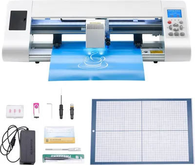 Produktbild von VEVOR Vinylschneider (33 cm Schnittgröße) mit automatischer Kantenerkennung & Designsoftware & Materialien, kompatibel mit SVG/EPS/PLT, für individuelle Bastelarbeiten Karten Aufkleber