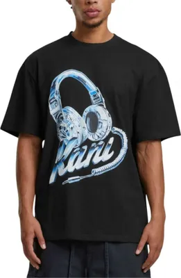 Produktbild von Karl Kani Herren T-Shirt Headphone Print Schwarz S