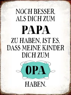 Produktbild von vianmo Holzschild 40x30 cm Papa noch besser dich zum Opa