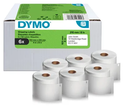 Produktbild von DYMO LW-Versandetiketten Vorteilspack 102x210mm 6Rl 140St/Rl