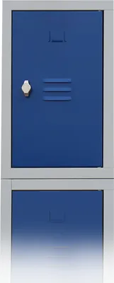 Produktbild von Aufsatzschrank, 500 x 315 x 500 mm, lichtgrau/enzianblau