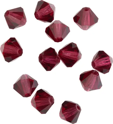 Produktbild von Glasschliffglitzerperlen, 6 mm, 12 Stück Fuchsia
