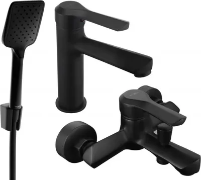 Produktbild von Mexen Sabre R62 Badewannenset, Schwarz - 72103R62-70