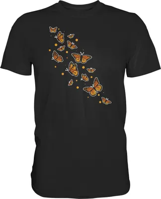 Produktbild von Frauen Monarch Schmetterling T-Shirt – Black / XXL