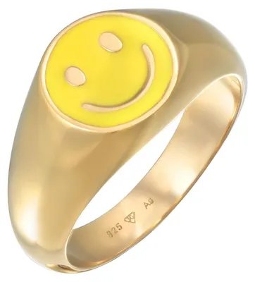Produktbild von Herren-Signetring mit Emoji aus 925er Sterlingsilber
