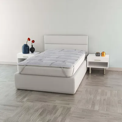 Gewatteerde Matratzentopper mit Tencel, Einzelbett 85x195 cm