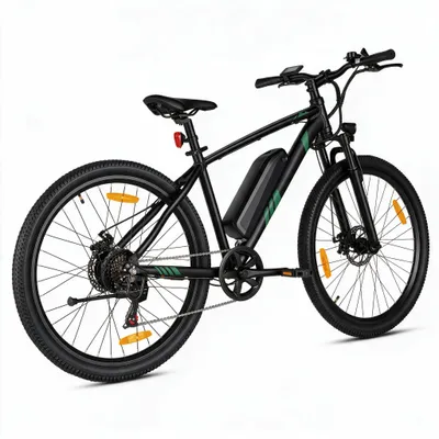 Produktbild von 26" E-Bike Herren Damen 250W MTB mit abnehmbarem 36V 10.2Ah Akku, 21 Gang Schaltung, Elektrofahrrad mit CST Off-Road-Reifen, E-Mountainbike,Grün