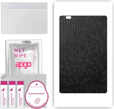 Produktbild von apgo Rückseite Schutzfolie, Skin, kompatibel mit Teclast P10HD, Hinten Displayschutzfolie aus Vinylfolie, kratzfest, einfache Montage - Schwarze Honigwabe