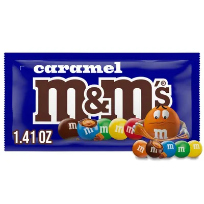 Produktbild von M&M's Caramel 40 g – Schokolinsen mit weichem Karamellkern USA