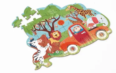 Obrázok produktu pre Obrysové puzzle Safari 30 dielikov