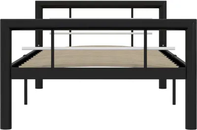 Obrázok produktu pre vidaXL Posteľný rošt čierno-biely kov 90 × 200 cm