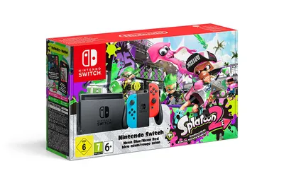 Produktbild von Nintendo Switch Konsole Splatoon 2 Edition mit 2 Joy Con Controller in