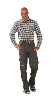 Produktbild von Planam Countryhemd langarm Gr. 41/42 stone kariert