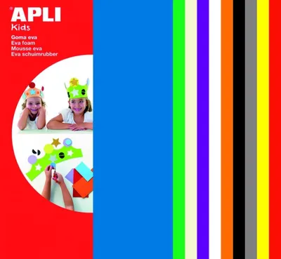 Obrázok produktu pre Eva guma Apli Kids A4 Biela Žltá Viacfarebná Eva guma (10 kusov)