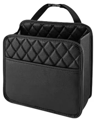 Produktbild von 2 Stück Auto Rückenlehnen Organizer aus Kunstleder, Faltbare Sitzaufbewahrung mit Getränkehalter & Taschen für Kinder & Erwachsene