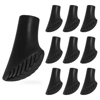 Produktbild von 10x Nordic Walking Pads Gummipuffer Gummipads Puffer Asphalt schwarz Ersatzfüße