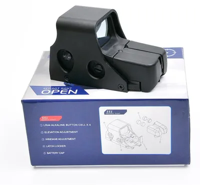 Obrázek produktu pro Holografický hledí, červené a zelené tečky, nastavitelné zvětšení, ČERNÁ