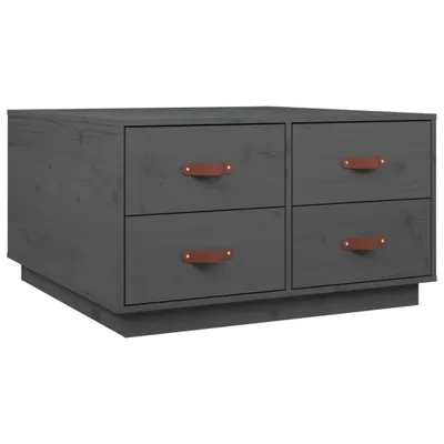 Produktbild von Couchtisch Grau 80x80x45 cm Massivholz Kiefer