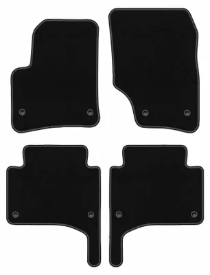Image de Tapis de sol en moquette pour Porsche Cayenne I 2002-2010 (SUV) – jeu 4 pièces, noirs, sur mesure – Wielganizator BASIC