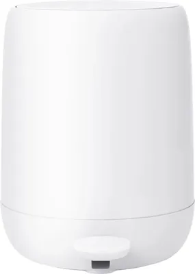 A white Blomus Sono pedal bin is shown against a white background.