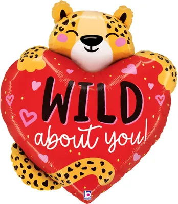 Produktbild von Shape Folienballon Gepard "Wild about you!" | 74 cm