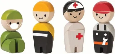 Produktbild von PlanToys Holzspielzeug Rettungsmannschaft