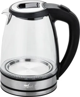 Produktbild von Melchioni MR Boil, 1,7 l, 2200 W, Schwarz, Transparent, Glas, Wasserstandsanzeige, Drahtlos