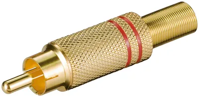 Image de Goobay 11280 connecteur de fils RCA Or, Rouge